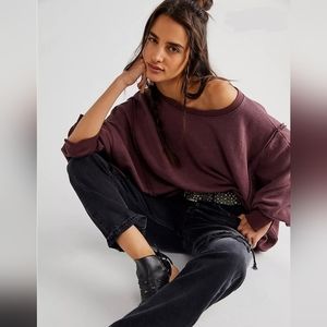 NWT CAMDEN FREE PEOPLE Brandywine OVERSIZED PULLOVER Sweatshirt We the Free